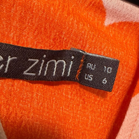 NWT Mister Zimi orange pink sleeveless tiered dress size 6 - Picture 4 of 4